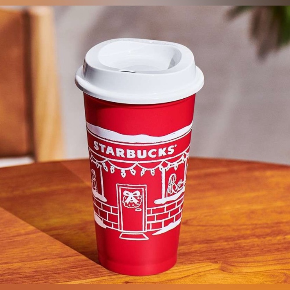 Starbucks Festive Red and White Tumbler 2025